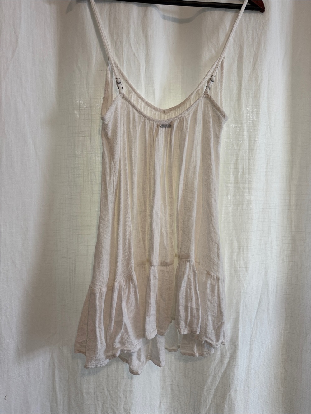 Billabong White Lightweight Spaghetti Strap Camisole Dress - Picture 2 of 2